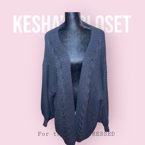 Oversized Chunky Knit Drop Sleeve Sweater